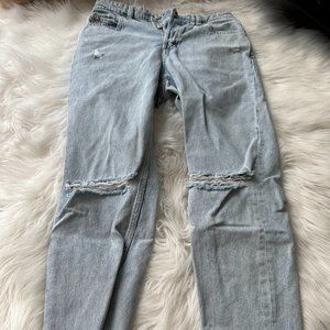 &Denim Light Wash Boyfriend Jeans Size 4